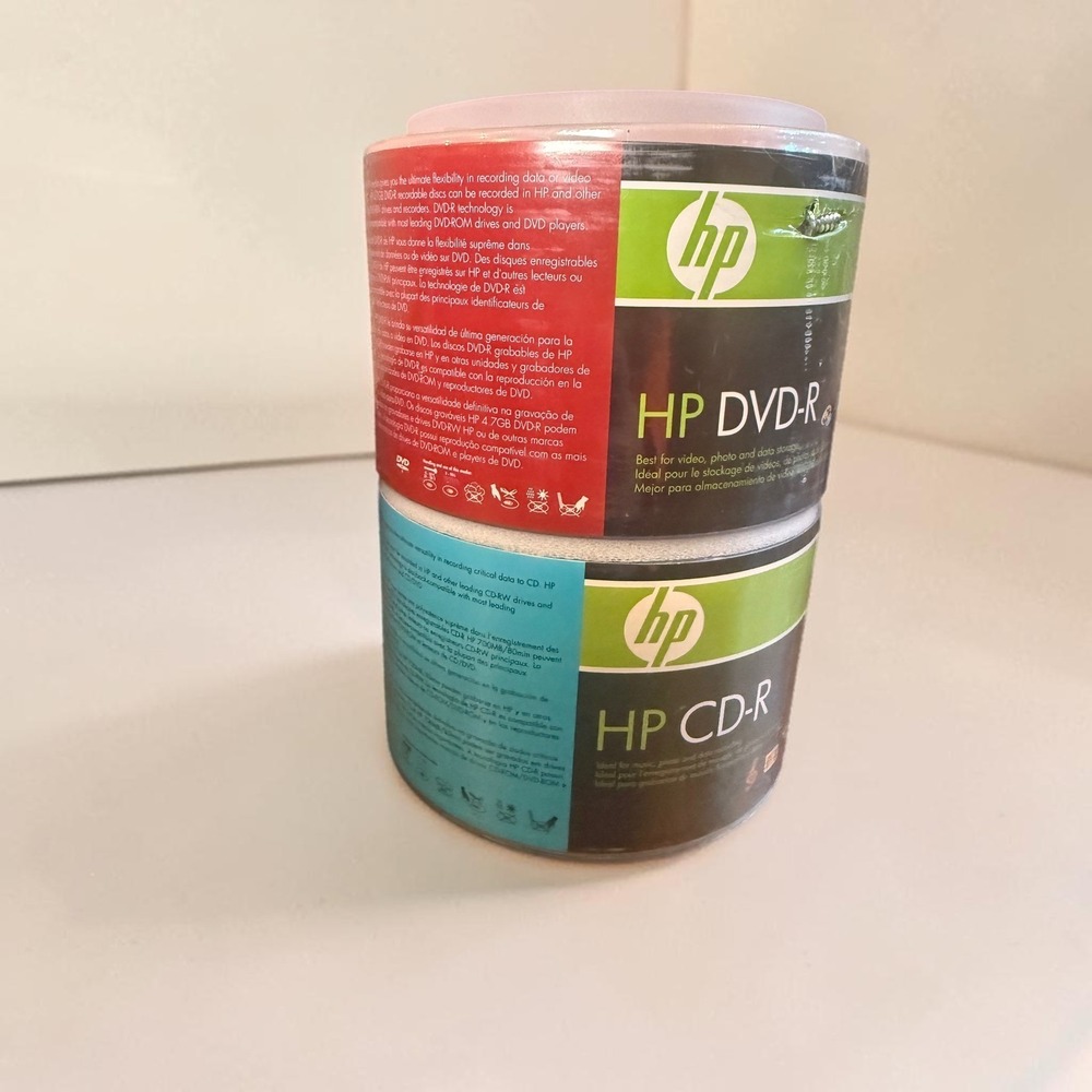 HP 50pk DVD-R 4.7GB 16x and 50pk CD-R 700MB 52x Recordable Media Spindles Bundle